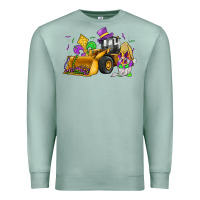 Seafoam mardi gras gnome bulldozer Premium Sweatshirt - JahusDesignShop