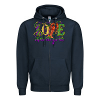 Navy love with crawfish mardi gras Zipper Hoodie - RanaPortraitStore