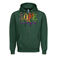 Sports Green love with crawfish mardi gras Zipper Hoodie - RanaPortraitStore