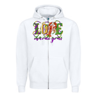 White love with crawfish mardi gras Zipper Hoodie - RanaPortraitStore