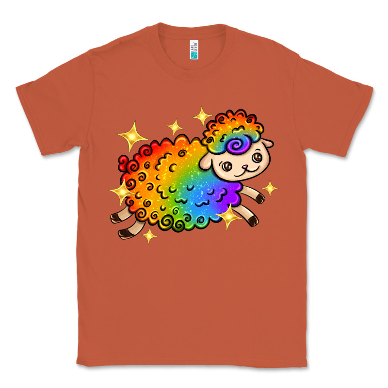 Rainbow Sheep With Star Classic Tee by texasbilliewilder | Teevron