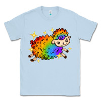 Dusty Blue rainbow sheep with star Classic Tee - texasbilliewilder