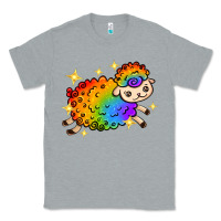 Heather Grey rainbow sheep with star Classic Tee - texasbilliewilder
