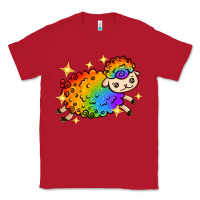 Red rainbow sheep with star Classic Tee - texasbilliewilder