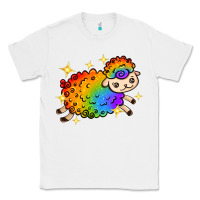White rainbow sheep with star Classic Tee - texasbilliewilder