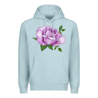 Blue Mist life's little pleasures rose Premium Hoodie - LillyAllenDesigns