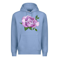 Colony Blue life's little pleasures rose Premium Hoodie - LillyAllenDesigns
