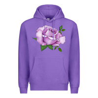 Purple life's little pleasures rose Premium Hoodie - LillyAllenDesigns