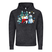 Vintage Black dental christmas teeth and winter with snowman Vintage Hoodie - AdoDesignShop