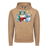 Vintage Coffee dental christmas teeth and winter with snowman Vintage Hoodie - AdoDesignShop