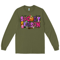 Army Green Spooky season Halloween Long Sleeve Tee - RanaPortraitStore