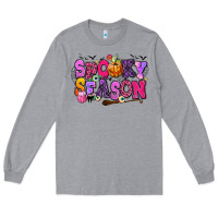 Heather Grey Spooky season Halloween Long Sleeve Tee - RanaPortraitStore
