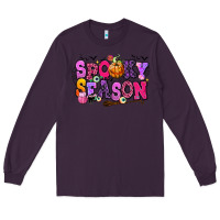 Plum Spooky season Halloween Long Sleeve Tee - RanaPortraitStore