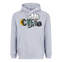 Heather Grey chef Heavyweight Hoodie - CowhideDigitalArt