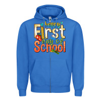 True Royal happy first day of school Zipper Hoodie - texasbilliewilder