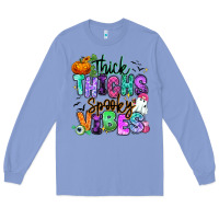 Colony Blue Thick thighs spooky vibes Long Sleeve Tee - RanaPortraitStore