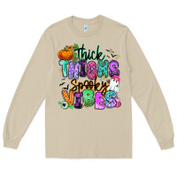 Mushroom Thick thighs spooky vibes Long Sleeve Tee - RanaPortraitStore