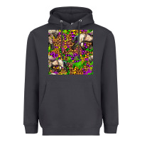 Smoke mardi gras leopard horse seamless pattern Heavyweight Hoodie - FaDigitalArtStudio