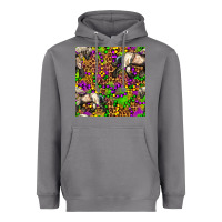 Storm mardi gras leopard horse seamless pattern Heavyweight Hoodie - FaDigitalArtStudio