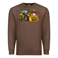 Chestnut christmas bulldozer snowman Premium Sweatshirt - JahusDesignShop