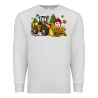 Dove Grey christmas bulldozer snowman Premium Sweatshirt - JahusDesignShop