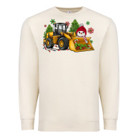 Sandshell christmas bulldozer snowman Premium Sweatshirt - JahusDesignShop