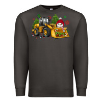 Smoke christmas bulldozer snowman Premium Sweatshirt - JahusDesignShop