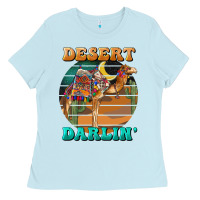 Baby Blue desert darling camel Ladies Tee - BarkalooDesign