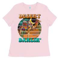 Bubblegum Pink desert darling camel Ladies Tee - BarkalooDesign