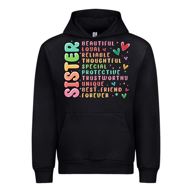 Sister Beautiful Loyal Reliable Urban Hoodie by MaliasSmallBusiness | Teevron