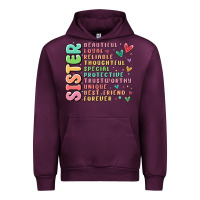 Mauve Wine sister beautiful loyal reliable Urban Hoodie - MaliasSmallBusiness