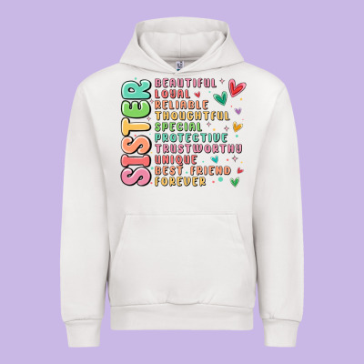 Sister Beautiful Loyal Reliable Urban Hoodie Designed By Maliassmallbusiness