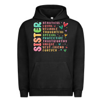 Pigment Black sister beautiful loyal reliable Urban Hoodie - MaliasSmallBusiness
