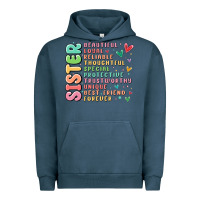 Pigment Midnight Navy sister beautiful loyal reliable Urban Hoodie - MaliasSmallBusiness