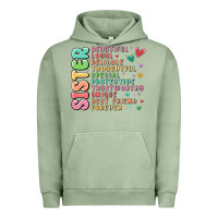 Pigment Oil Green sister beautiful loyal reliable Urban Hoodie - MaliasSmallBusiness