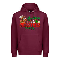 Burgundy Baking Christmas cheer Premium Hoodie - NancyCooperArtShop