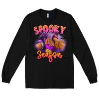 Black Spooky season sneaker and heel afro woman Long Sleeve Tee - RanaPortraitStore