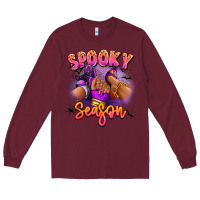 Burgundy Spooky season sneaker and heel afro woman Long Sleeve Tee - RanaPortraitStore