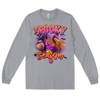 Heather Grey Spooky season sneaker and heel afro woman Long Sleeve Tee - RanaPortraitStore