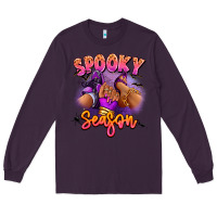 Plum Spooky season sneaker and heel afro woman Long Sleeve Tee - RanaPortraitStore