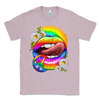 Lilac rainbow lips with daisies Classic Tee - texasbilliewilder