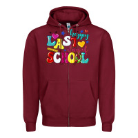 Burgundy happy last day of school Zipper Hoodie - texasbilliewilder
