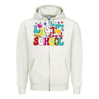 Oatmeal Heather happy last day of school Zipper Hoodie - texasbilliewilder