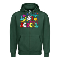 Sports Green happy last day of school Zipper Hoodie - texasbilliewilder