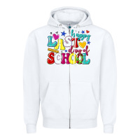 White happy last day of school Zipper Hoodie - texasbilliewilder
