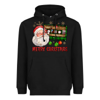 Black Merry christmas santa cassette Heavyweight Hoodie - FaDigitalArtStudio
