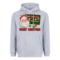 Heather Grey Merry christmas santa cassette Heavyweight Hoodie - FaDigitalArtStudio
