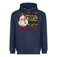 Navy Merry christmas santa cassette Heavyweight Hoodie - FaDigitalArtStudio