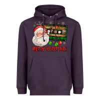 Plum Merry christmas santa cassette Heavyweight Hoodie - FaDigitalArtStudio