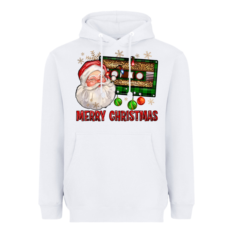 Merry Christmas Santa Cassette Heavyweight Hoodie by FaDigitalArtStudio | Teevron